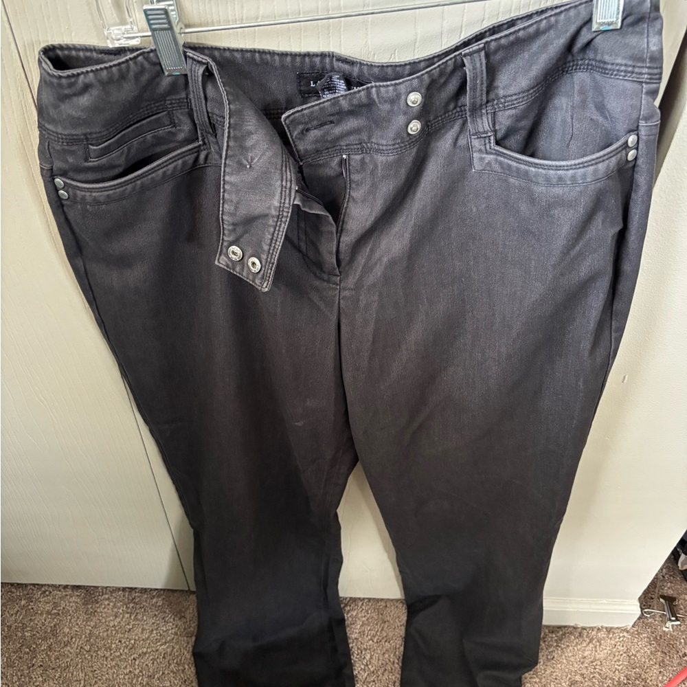 Larry Levine Charcoal Straight Leg Jeans